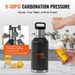 Growler 1,89L Mini fusto pressurizzato Espositore per fusto Sistema in acciaio a pressione da 64 once Growler per birra in acciaio inossidabile CO2 con rubinetto Growler 304 per birra_voghion.com