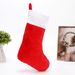 Lillian Hangable White Edge Red Short Plush Stockings Christmas Decorations Factory Direct Cross-Border_voghion.com