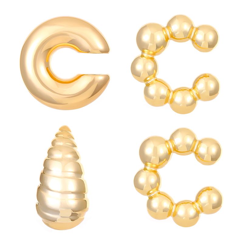 1 pezzo 1 set 1 paio stile classico C forma geometrica gocce d'acqua placcatura CCB orecchini pendenti polsini orecchini a bottone_voghion.com
