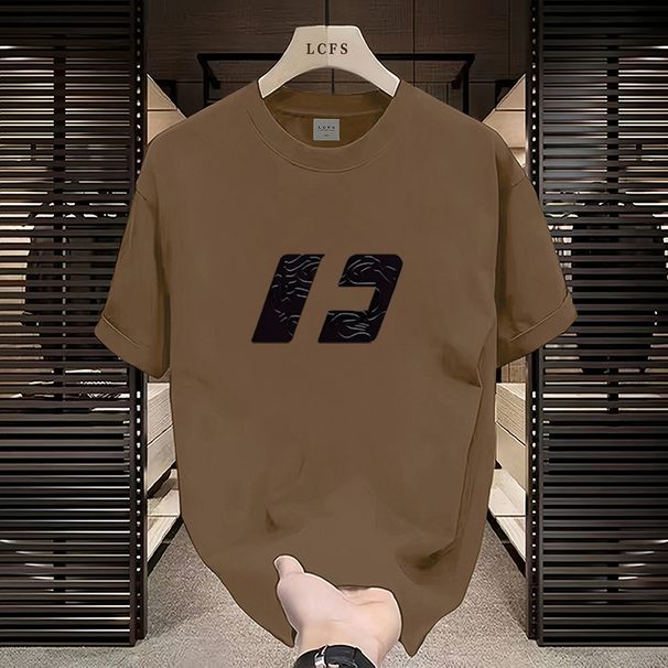 Meeste riided Meeste ümarkaelus avar mitmekülgne T-särk poolvarrukatega Trendikas brändi lühikeste varrukatega_voghion.com