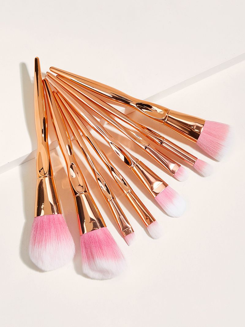 8 Make-up-Pinsel Roségold-Set, herzförmiger Lidschattenpinsel, loser Puderpinsel, Beauty-Tools, GUJHUI_voghion.com