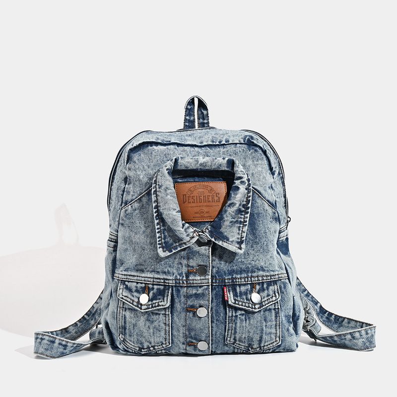 multi-pocket Denim Multifunctional Leisure Large-capacity Student Class Backpacks, Handbags 2025 Spring And Summer New_voghion.com