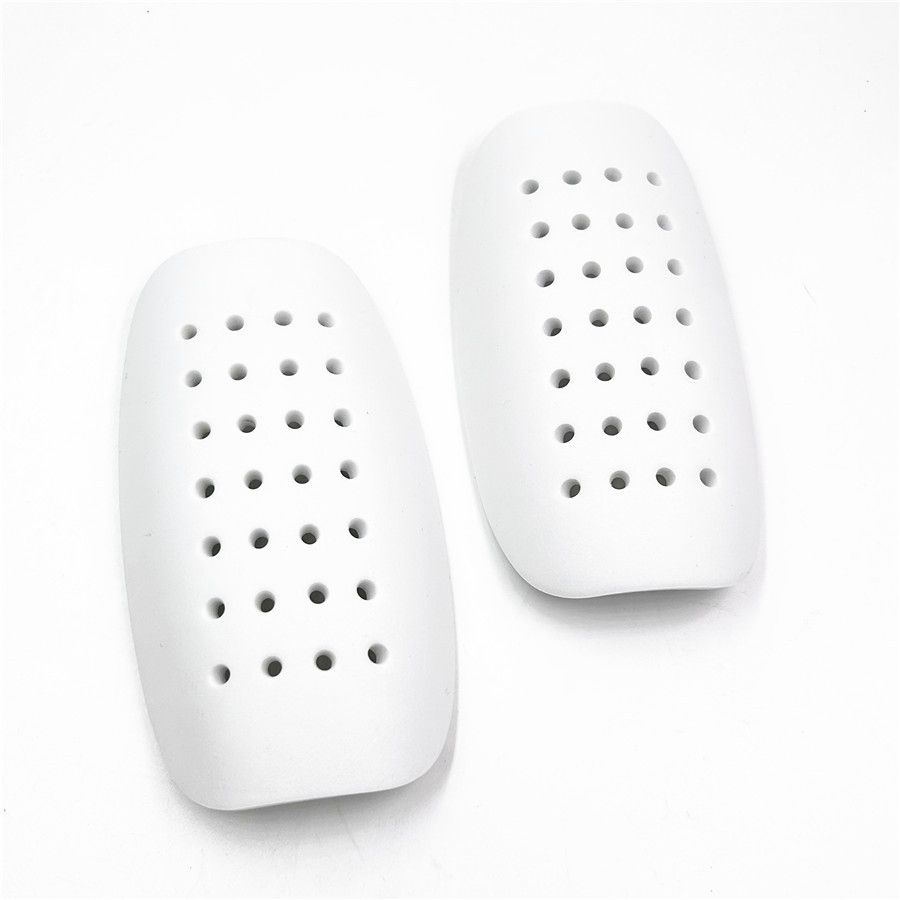 Parastinchi in schiuma EVA per calcio - Protezioni leggere per le gambe per allenamento di calcio, basket e pallavolo (coppia - bianco, taglie piccole e grandi)_voghion.com