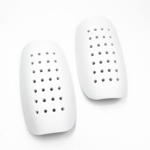 Parastinchi in schiuma EVA per calcio - Protezioni leggere per le gambe per allenamento di calcio, basket e pallavolo (coppia - bianco, taglie piccole e grandi)_voghion.com