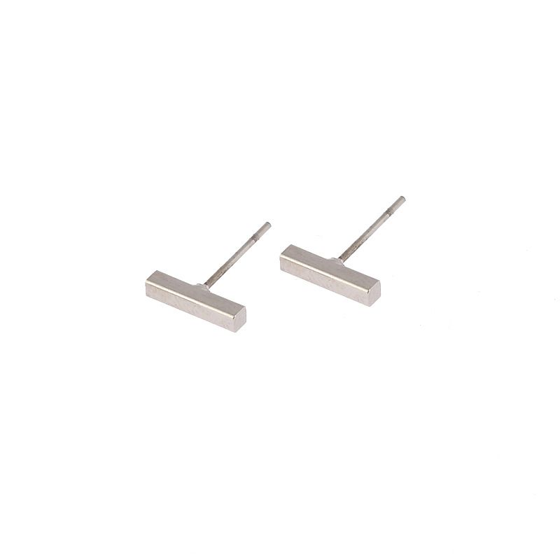 Boucles d'oreilles rectangulaires pour femme Carnation, or, argent, minimalisme_voghion.com