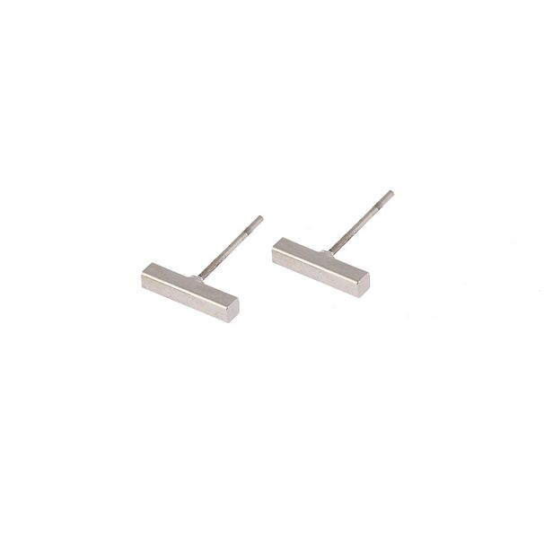 Boucles d'oreilles rectangulaires pour femme Carnation, or, argent, minimalisme_voghion.com