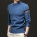 Trasmissione in diretta di maglie da uomo di mezza età per autunno e inverno, collo semi alto, strato inferiore interno, top, casual_voghion.com