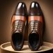 Euro Step Spring And Autumn New Brogue Color-Block Men's Carved Fashion Breathable Versatile Business Formal Wedding Leather Shoes_voghion.com