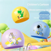 Children's Cartoon Boys Girls Long Hair Waterproof Ear Protection Non-Tightening Silicone Swim Cap Swimming Gear_voghion.com