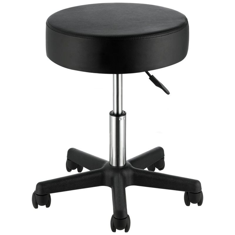 Rolling Stools With Wheels, 400 LBS Weight Capacity Adjustable Height Stool With Ultra-Thick Seat Cushion, Swivel Stools Chair For Salon, Bar, Home_voghion.com
