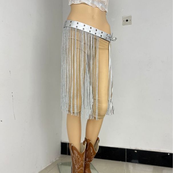 Punk-Gürtel mit Nietendekoration, breiter Gürtel mit Quaste, schwarz, große Größe, passend zur Taille, Siegel, Polyester-Quastengürtel_voghion.com