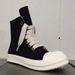 Rricowees New Year Men's And Women's High Top Canvas Shoes, Sole, Wide Shoelaces, Round Toe Short Boots, Thick Strap_voghion.com