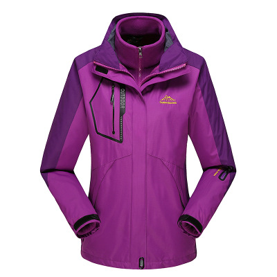 Men's hardshell jacket Men's and women's 3-in-1 detachable two-piece climbing jacket with fleece lining_voghion.com
