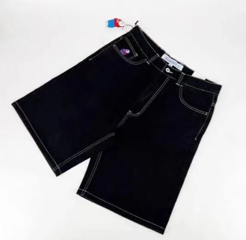 Women's Clothing Hottest Y2K Bigboy Men Streetwear Loose Jeans Pattern Casual Men's Denim Shorts_voghion.com