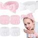 Fascia da polso elastica fascia per capelli con estremità a farfalla fascia da polso impermeabile per lavaggio viso copricapo_voghion.com