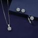 Women’s Jewelry Set Fashion silver classic six-claw diamond necklace ring earrings jewelry suit_voghion.com