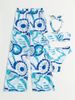 beach sexy printed halter neck three-piece set fashionable trousers swimsuit for women_voghion.com