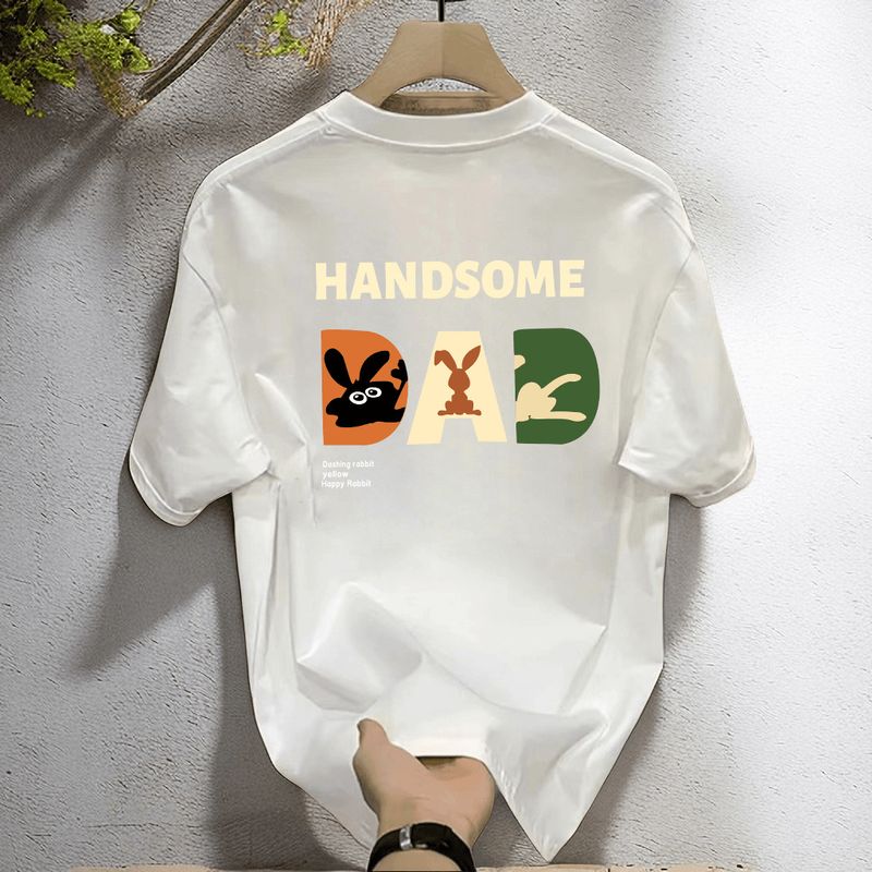 Abbigliamento maschile Maglietta estiva sottile a maniche corte da uomo, stampa orso, in puro cotone, girocollo, alla moda, casual, da coppia, top e pantaloni_voghion.com