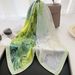 Dipinto ad olio verde fresco stampato primavera/estate moda 70 piccolo quadrato sciarpa fascia cintura_voghion.com