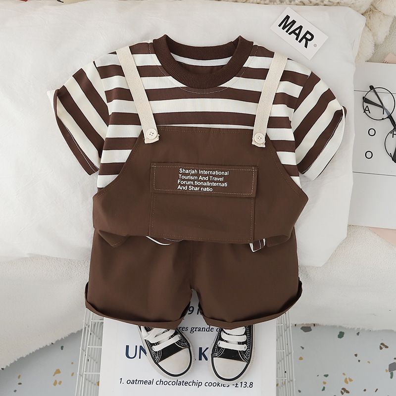 Boys' Versatile Jeans Spring New Collection, Children's Casual Long Sleeve Doll Hoodie, Two Piece Set, 2025_voghion.com