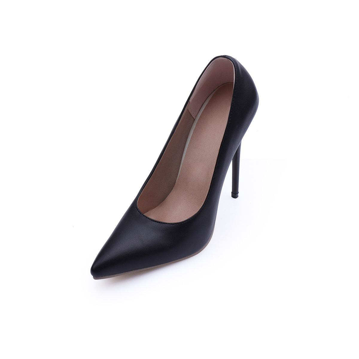 New Ultra-high Slim Heel 12.5cm Hate Sky High Women's Shoes 43 Nightclub Shallow Mouth T-Shoes Large Size 47_voghion.com