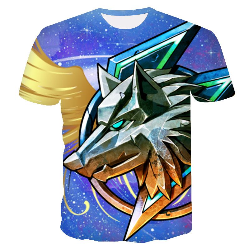 Summer men's and women's trend exquisite 3D animal print wolf oversized T-shirt fashion O-neck short-sleeved street style hip-hop top_voghion.com