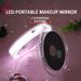 Tragbare Make-up Spigel LED Schéinheet Make-up Spigel Vergréisserung mat Liicht Tragbare Duebelsäitege Spigel Handheld Klappbar Mini_voghion.com