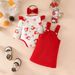 Adorable Baby Girls' Corduroy Jumper Dress Set With Floral & Sleeveless Top – 3-Piece Outfit (0-18M, Soft & Cozy, Animal Print)_voghion.com