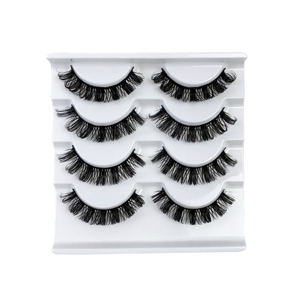 False Eyelashes Messy Fried Hair Curl Thick fluffy eyelashes_voghion.com