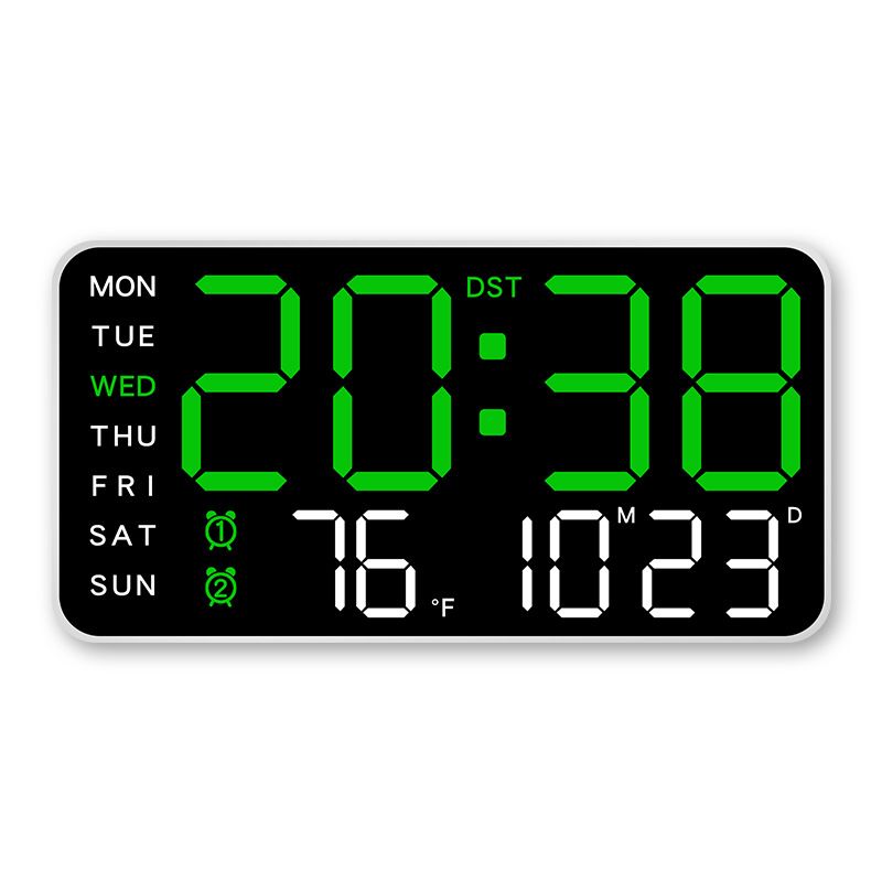Orologio da parete digitale semplice, multifunzione, elettronico senza cornice, con supporto, doppio uso, per soggiorno, 6659_voghion.com