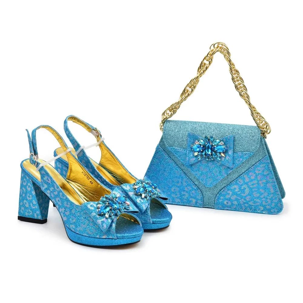 Shoe bag matching fabric splicing leopard print road wedding party formal wear daily commute_voghion.com