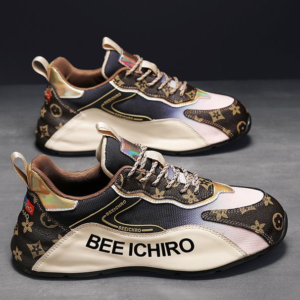 Vyriški S batai, spalvą blokuojantys madingi krepšio padu batai su vidiniu padidintu tinklelio paviršiumi, laisvalaikio batai rudens ir žiemos kvėpuojantys jaunimo batai_voghion.com