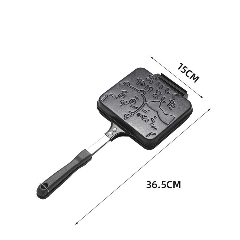 Double Sided Pot Cartoon Expression Pack Non Stick Double Sided Frying Pan Waffle Bread Toast Mold Breakfast Pot_voghion.com