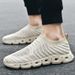 Running shoes Soft soles comfortable flying woven large size men's shoes_voghion.com
