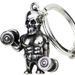 Skull dumbbell fitness keychain stainless steel polished hip hop creative cross-border e-commerce gift keychain_voghion.com