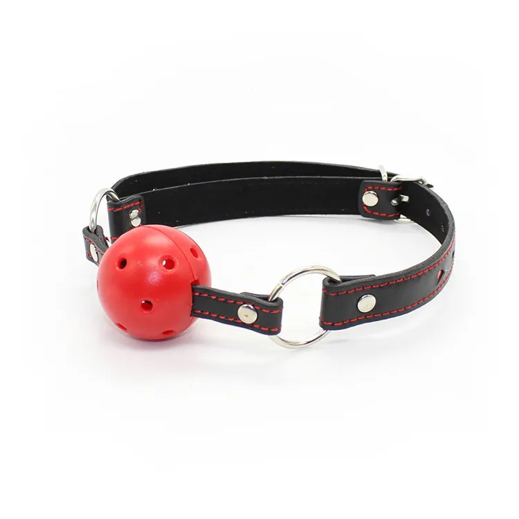 BDSM Leather Gags Heart Shaped Sex Gags Black Hollow Plastic Gags Sex Toys_voghion.com