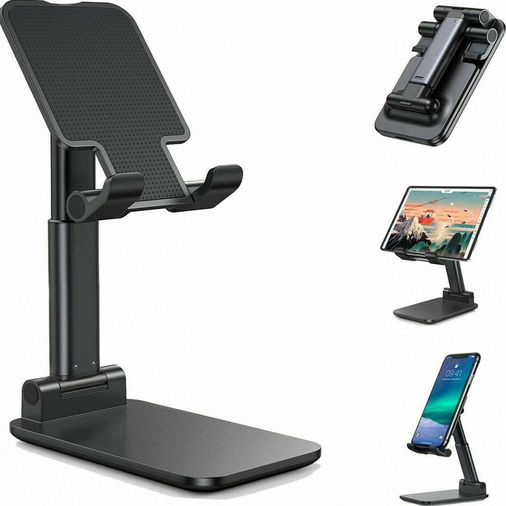Cell Phone Stand Desktop Holder Tablet Stand Mount Mobile Phone Desktop Tablet Holder Table Cell Foldable Extend Support Desk Mobile Phone Holder St_voghion.com