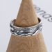Anello aperto regolabile alla moda in argento puro con motivo a onde oceaniche, stile freddo, per uomo_voghion.com