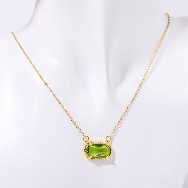 Collana ovale con dodici pietre portafortuna, ciondolo a forma di uovo con smeraldo, pietra naturale, catena per clavicola, placcata in oro, conservazione del colore_voghion.com