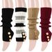 Autumn Winter Warm Knitted Button Long Boot Covers European American Style Slouch Foot Leg Warmers JK Socks_voghion.com