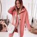 2025 New Hooded Knitted Sweater With Hat Collar, Stylish Commuter, Loose Cardigan, Sweater, Large Women's Clothing_voghion.com