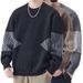 Maglione oversize a rombi – Pullover casual da uomo, in poliestere elasticizzato, traspirante e lavabile in lavatrice, nero/grigio/kaki_voghion.com
