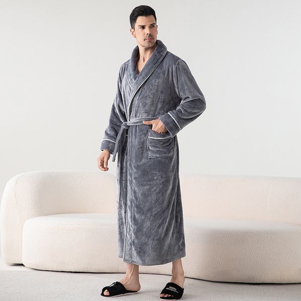 Premium Flanell-Bademantel für Paare – Plüsch-Langmantel für Damen und Herren, gemütliche Nachtwäsche und Loungewear, warmes Winterfleece, passende Sets_voghion.com
