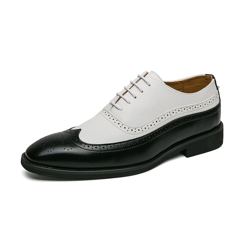 Zweifarbige Anzugschuhe für Herren in Übergröße_voghion.com