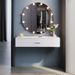 Luxury Vanity Set Mirror Adjustable LED Lights With Wall Hanging Dressing Table_voghion.com