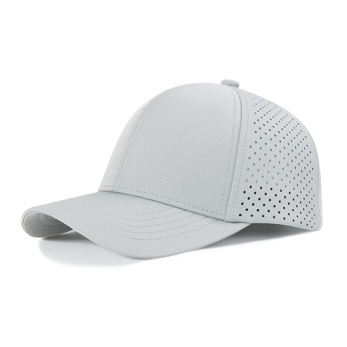 VOBOOM Men Quick Dry Baseball Laser Cut Mesh Ball Cap Curved Brim Snapback Hat_voghion.com