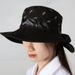 Golfist Versatile Summer Wide Brim Leisure Sun Protection Black Fashion Fishing Hat Outdoor Women's Golf Cap_voghion.com