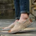 Canvas Herren Fisherman Brand Designer Fashion Espadrilles Flats Atmungsaktive Herren Denim Schuhe Casual Plimsolls_voghion.com