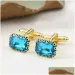 Cuff Ks Mens Fashion Cuffks Rectangar Crystal French Shirt Button Accessories High End Wedding Gift Drop Delivery_voghion.com