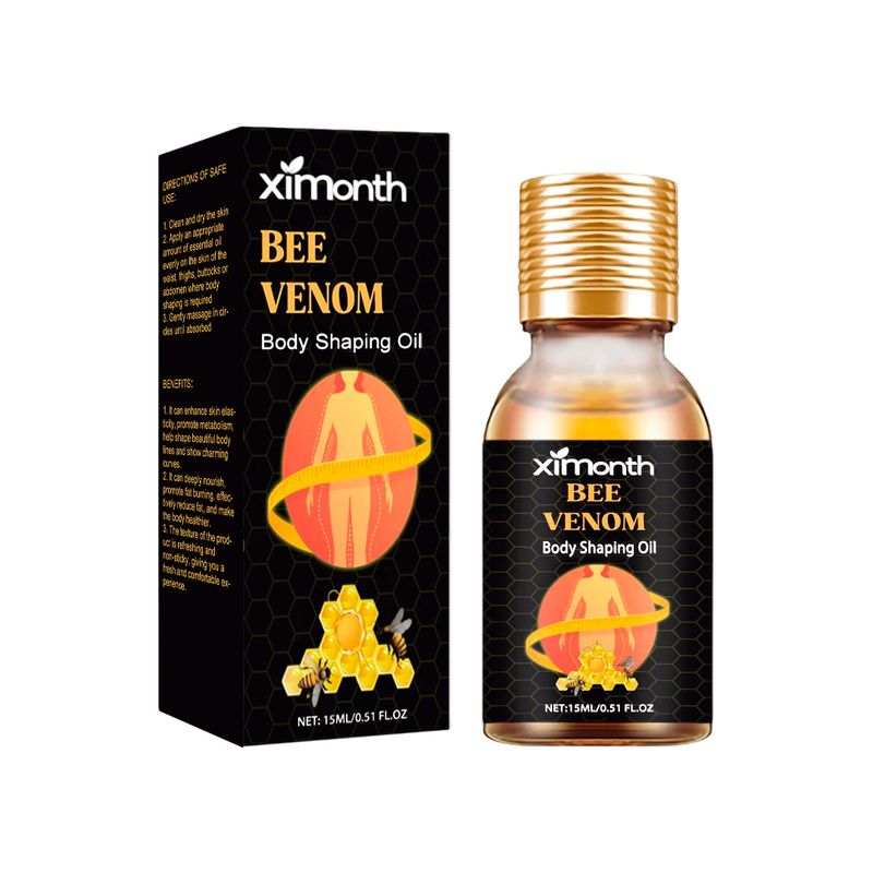 XIMONTH Bee Venom Slimming Body Shaping Oil strammer opp magen, viser frem kurver og løfter kroppen for skjønnhet_voghion.com